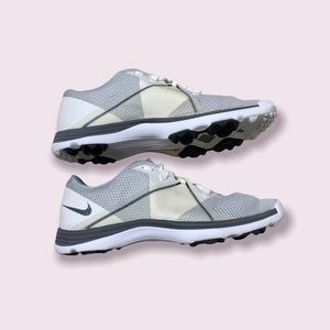 Nike Gray and White Golf Shoes